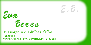 eva beres business card